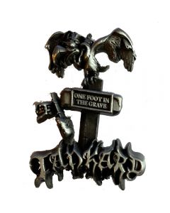 TANKARD - One Foot in The Grave - Silver - 3D - Button / Pin