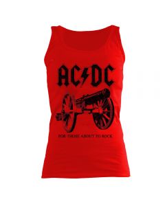 AC/DC - For Those About To Rock - Red - GIRLIE - Tank Top