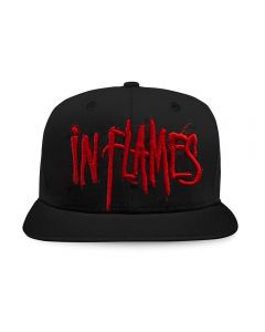 IN FLAMES - Red Scratched Logo - Snapback - Base Cap
