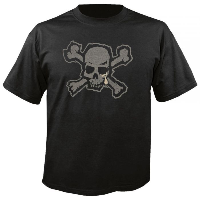 BLOOD FOR BLOOD Black Skull T Shirt