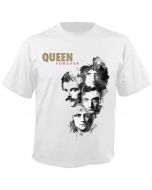 QUEEN - Faces - Cover - White - T-Shirt